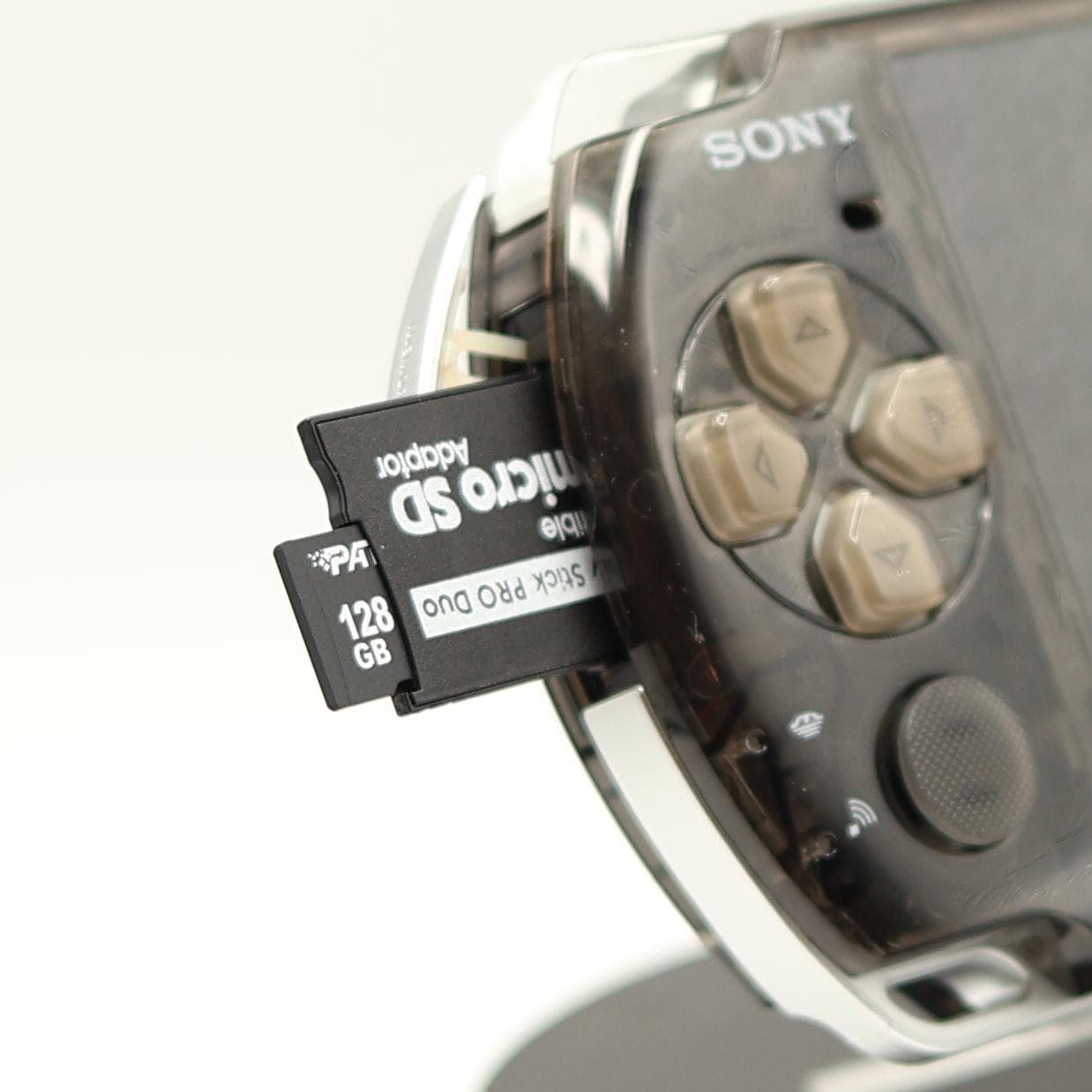 Modded PSP-3000 with Smoky Crystal Case| 128GB Storage, new 1800 mAh battery, travel cases