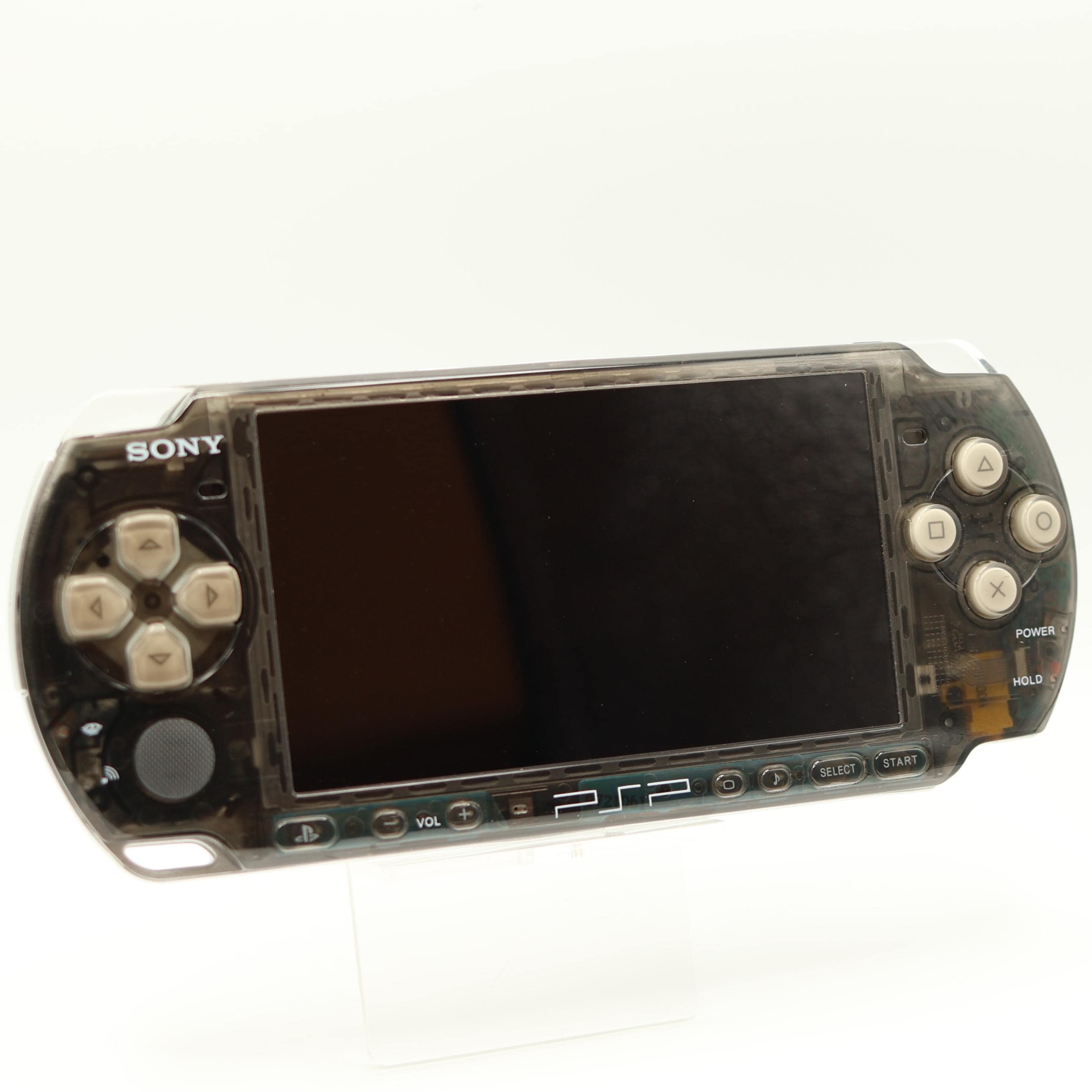 Modded PSP-3000 with Smoky Crystal Case| 128GB Storage, new 1800 mAh battery, travel cases