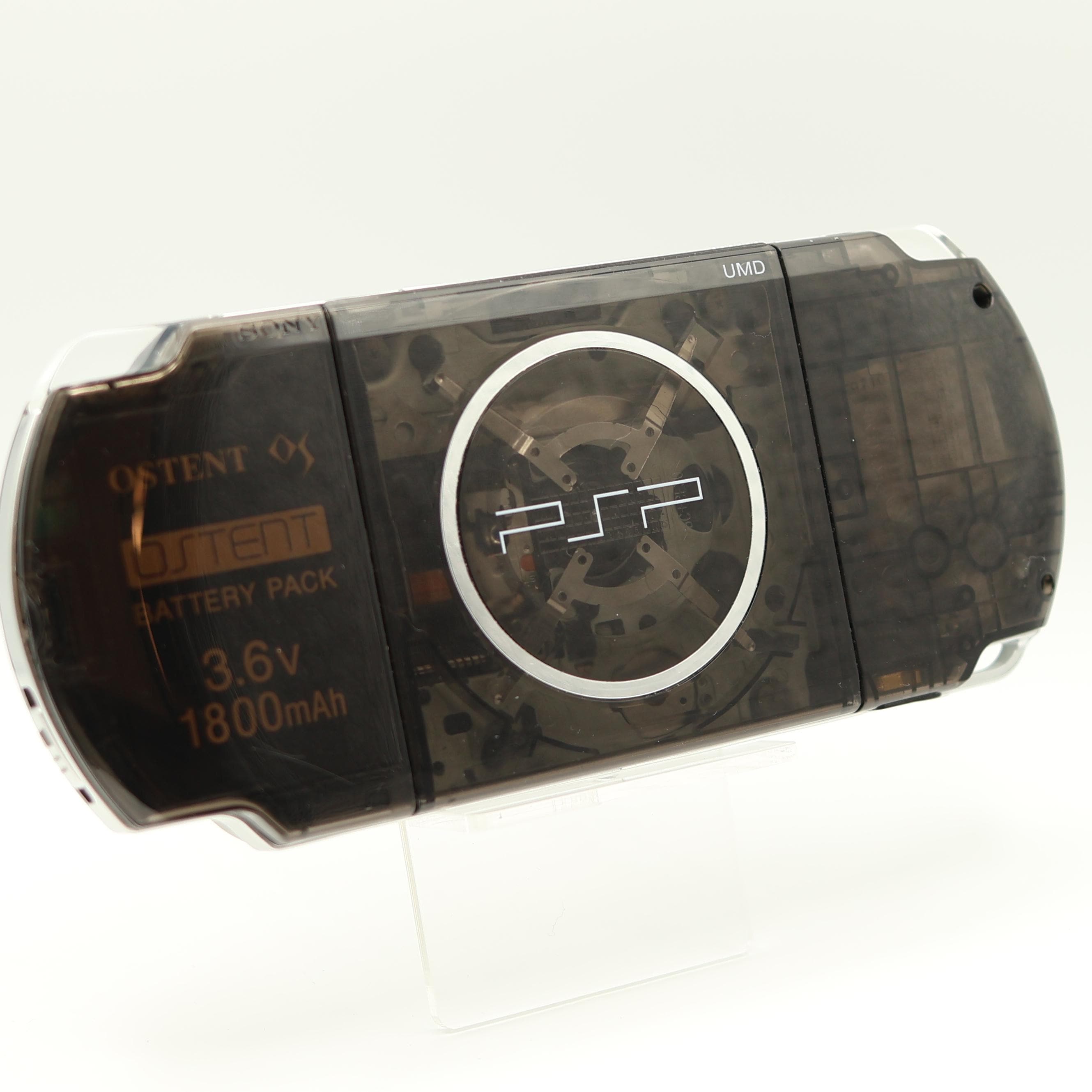 Modded PSP-3000 with Smoky Crystal Case| 128GB Storage, new 1800 mAh battery, travel cases