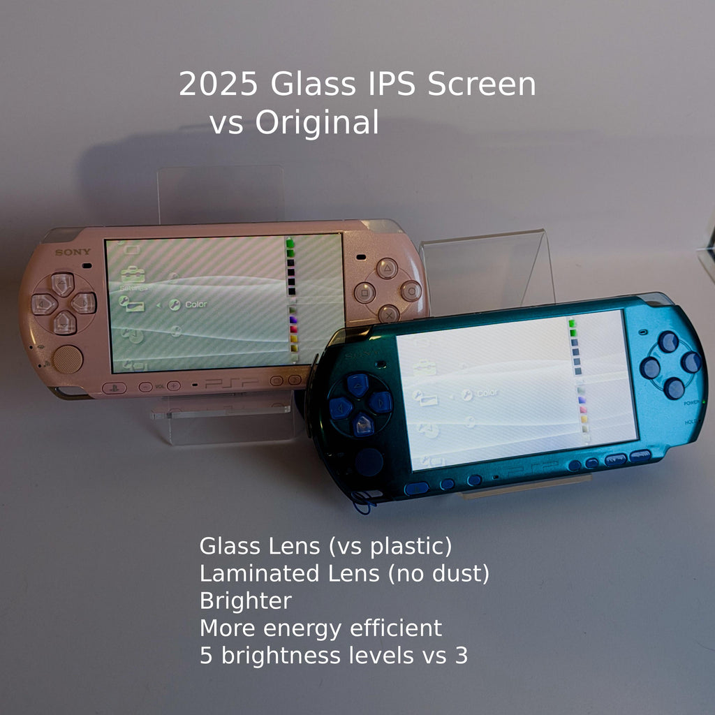 Modded PSP-3000 | Brighter Glass Screen, 128GB